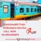 Get Train Ambulance services in Patna by panchmukhi with a world-class Ventilator Setup