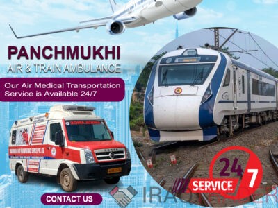 Take Amazing Panchmukhi Train Ambulance Service in Patna with Updated ICU Features