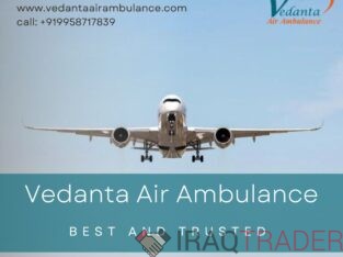 With Full Medical Treatment Book Vedanta Air Ambulance in Bangalore