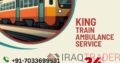 Take King Train Ambulance Services in Siliguri with Life-Care Ventilator Setup