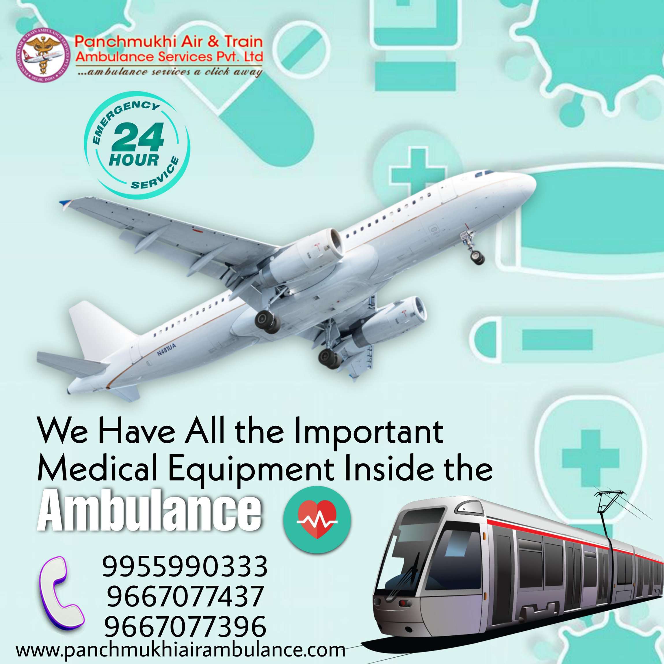 Take Panchmukhi Air Ambulance Services in Mumbai with Hi-tech Ventilator Support