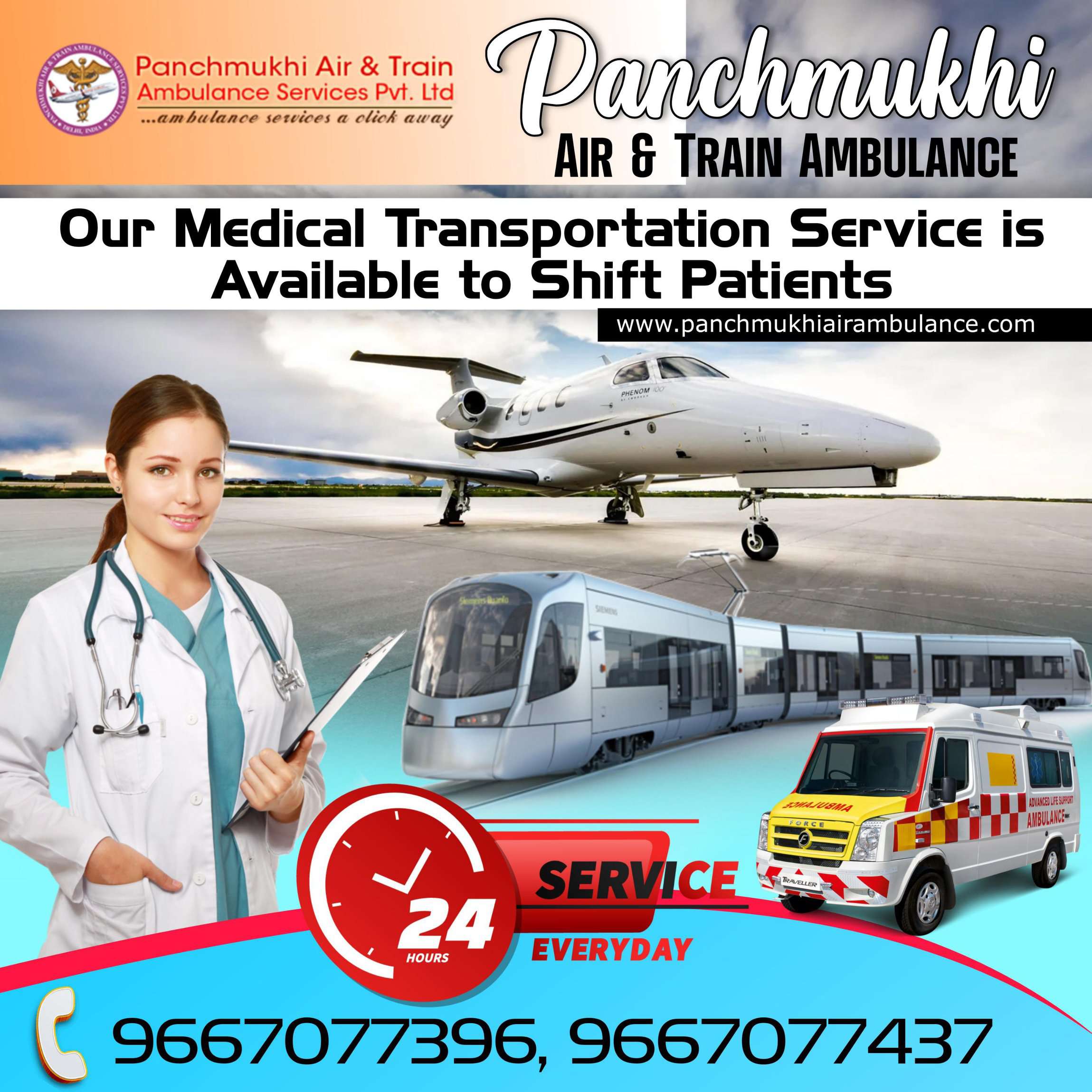 Use Life-care Medical Services by Panchmukhi Air Ambulance Services in Guwahati