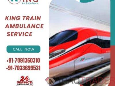 Use King Train Ambulance Service in Patna with Support ICU Setup