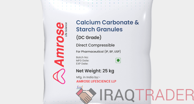 Pure Calcium Carbonate and Starch Granules for Food and Pharma Industries